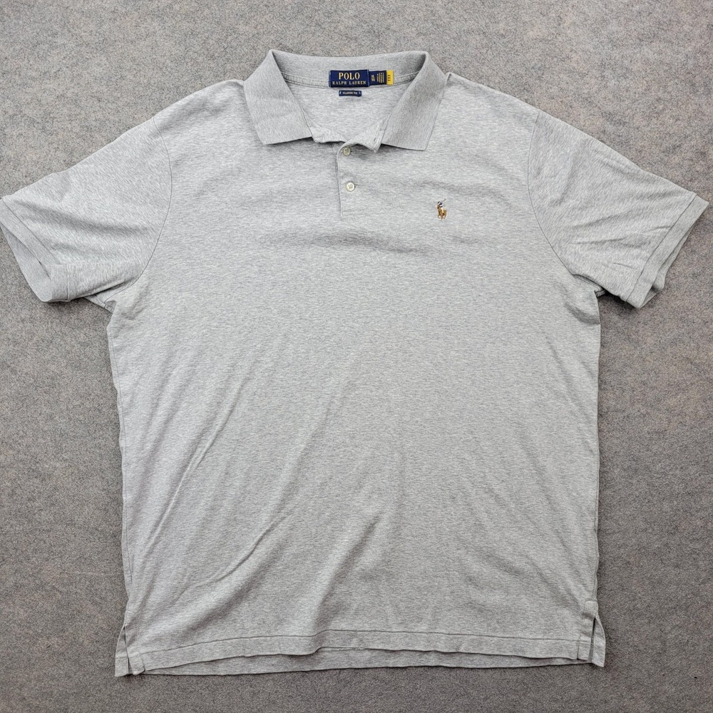 Polo Ralph‎ Lauren Polo Shirt Mens XL Solid 100% Cotton Flesh Pony Top Casual